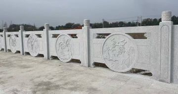 湖南芝麻白河道栏杆 石材栏杆