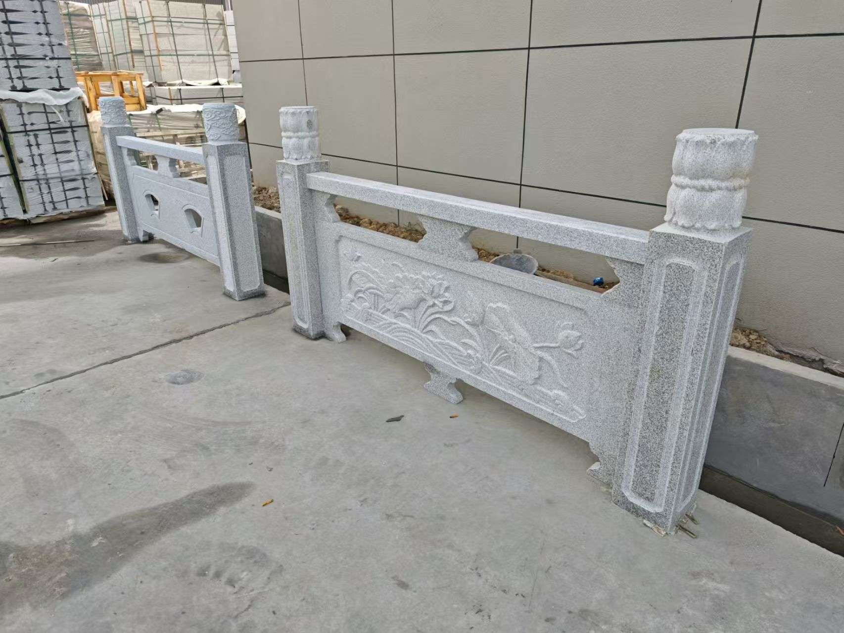 湖南芝麻白河道栏杆 石材栏杆