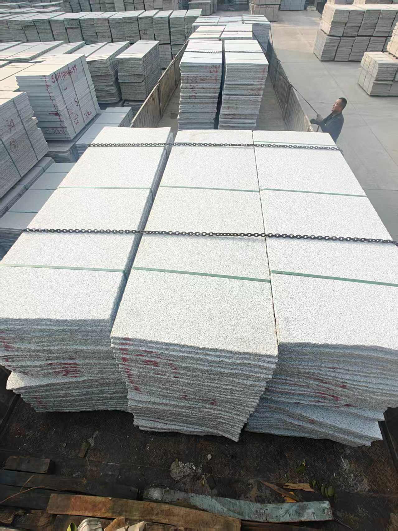 湖南芝麻白毛板，石材毛板