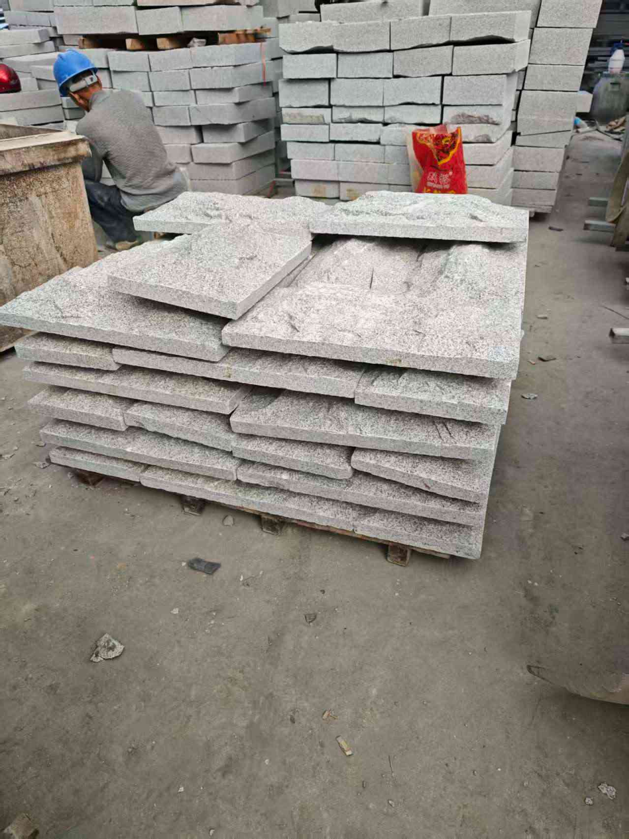 湖南芝麻白蘑菇石，自然面