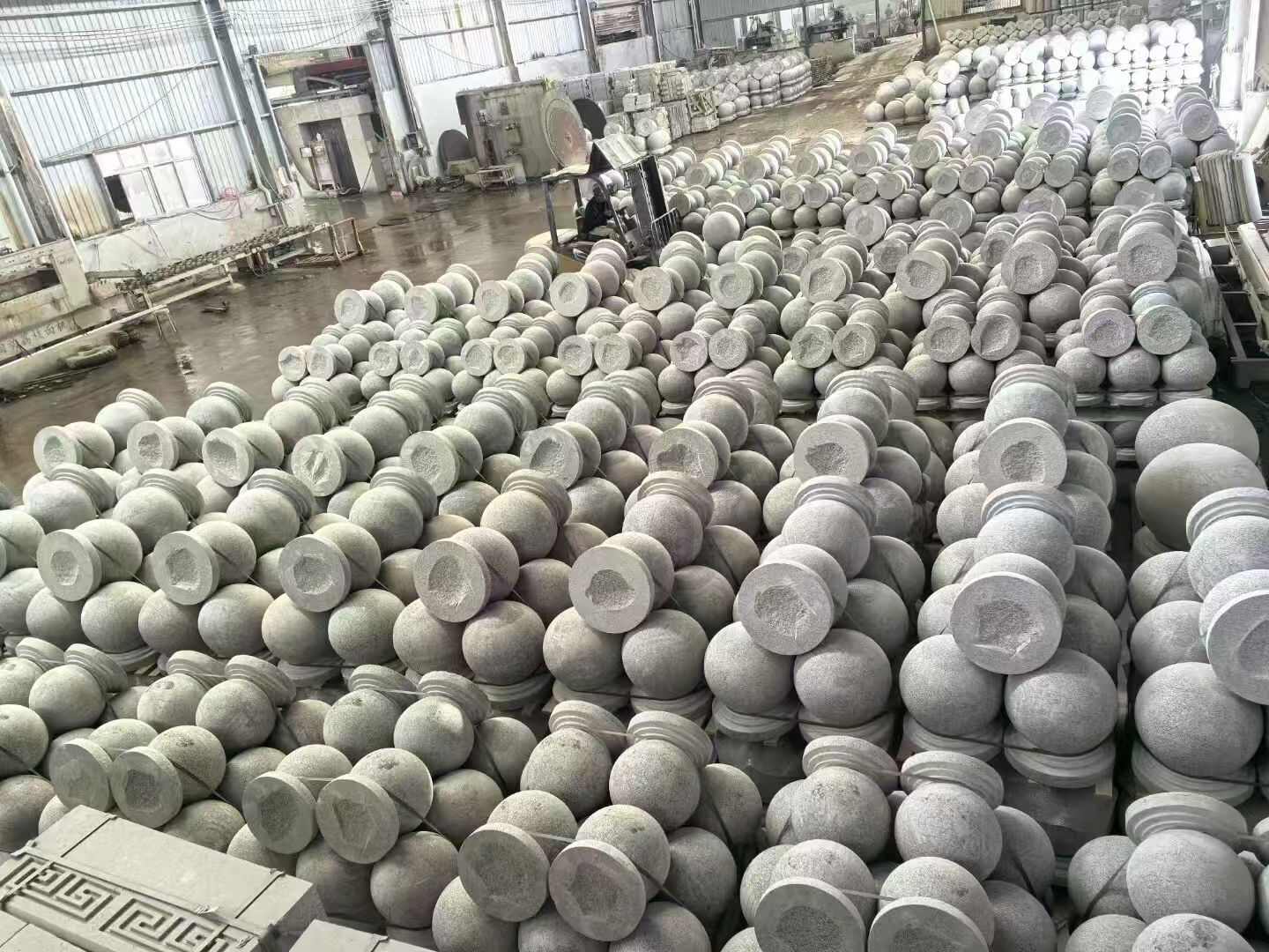 湖南芝麻白圆球 石球 挡车球